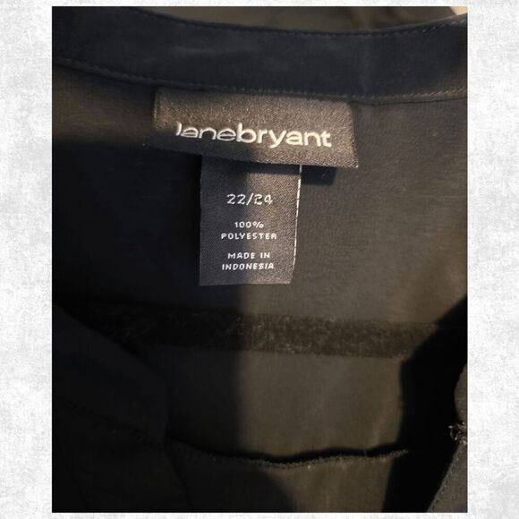 Lane Bryant Black Popover Blouse – Size 22/24 - Picture 3 of 6